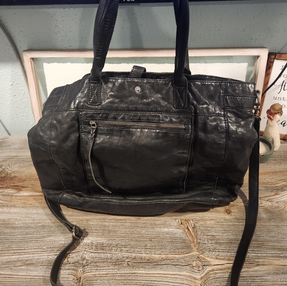 Black FRYE tote bag